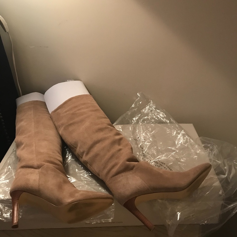 Marc Fisher Tan suede boots (Fall 2019 collection)